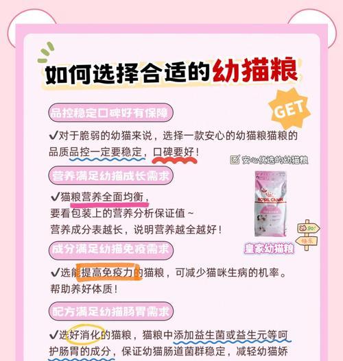 幼猫的最佳猫粮选择（为您的幼猫选择一款健康营养的猫粮）