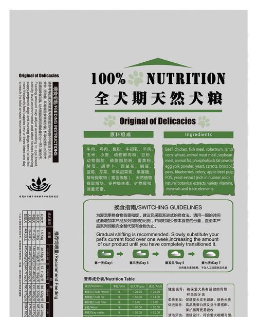 狗粮包装袋标示的喂食量如何确定？（了解狗粮包装袋上的喂食量标准，给宠物提供适当的饮食）
