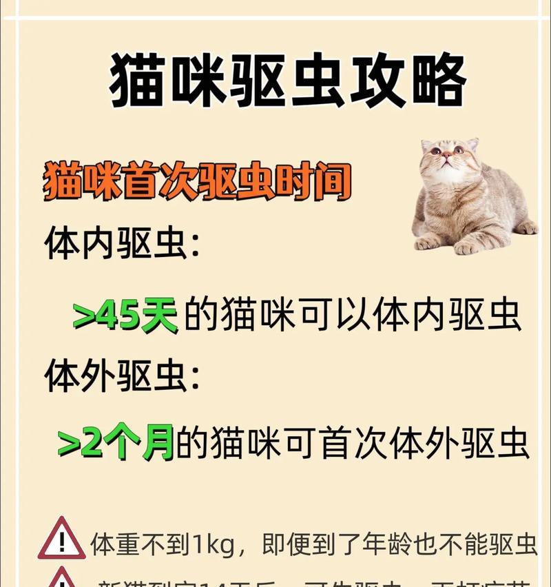 探究猫体内驱虫与进食时间的关系（猫的驱虫周期及对进食时间的影响）