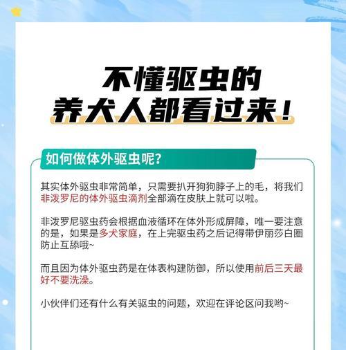 小狗驱虫的重要性及间隔时间（小狗的驱虫需求和养护建议）