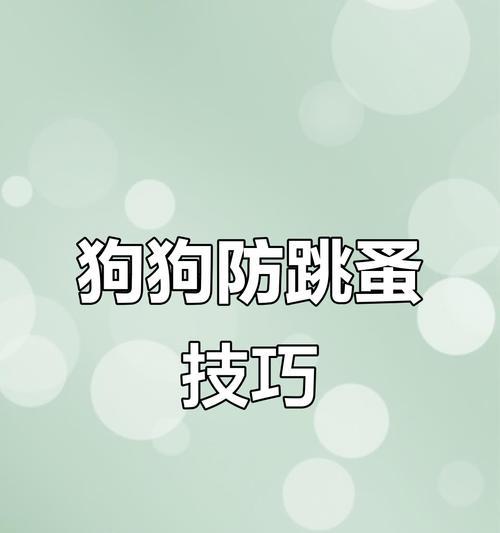 狗狗跳蚤和虱子的预防措施（主人如何帮助狗狗远离跳蚤和虱子的困扰）